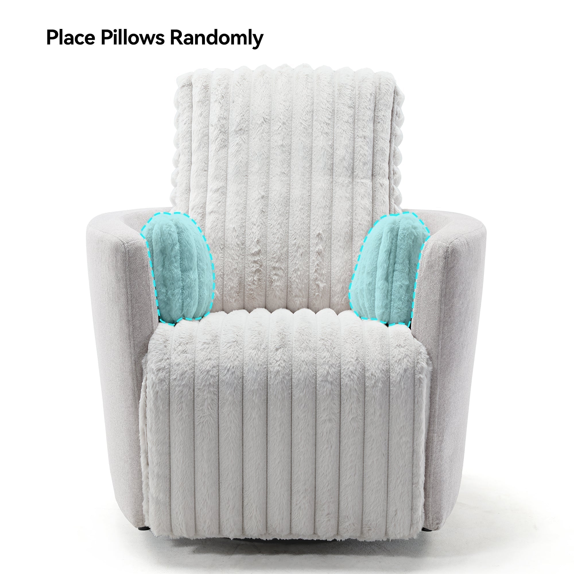 Lucia, White Swivel Glider Manual Recliner